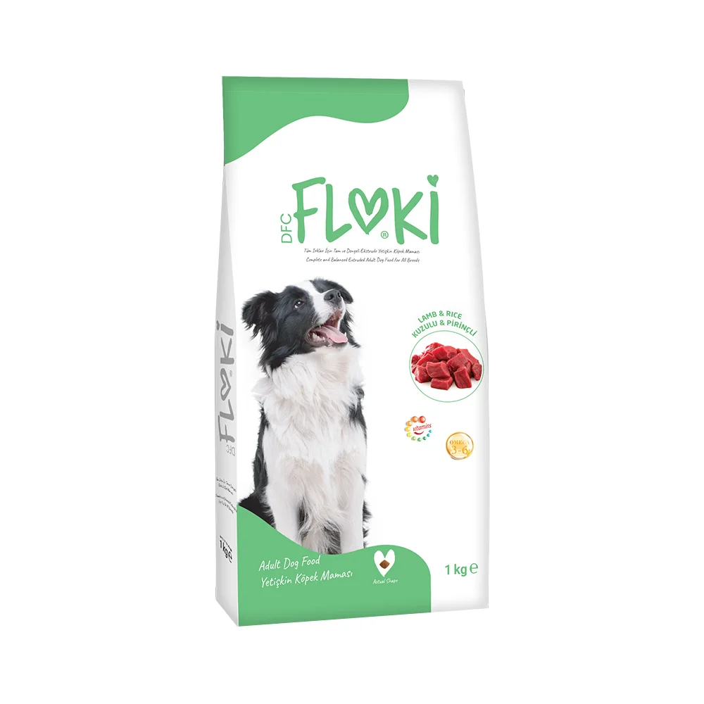Floki Kuzu Etli ve Pirinçli Yetişkin Köpek Maması (1 kg)