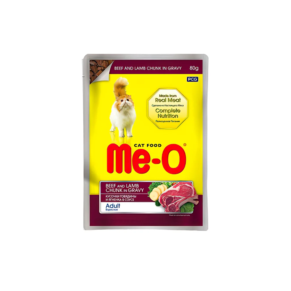 Me-O Dana Etli ve Kuzu Etli Yetişkin Kedi Konserve Maması (80 g)