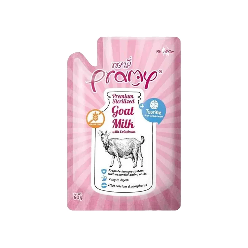 Pramy Kolostrum, Taurinli & Keçi Sütlü Kısırlaştırılmış Kedi Maması (60 g)