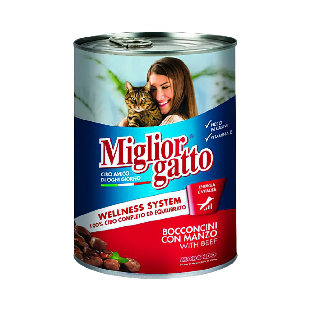 Miglior Gatto Biftek Etli Yetişkin Kedi Konserve Maması (405 g)