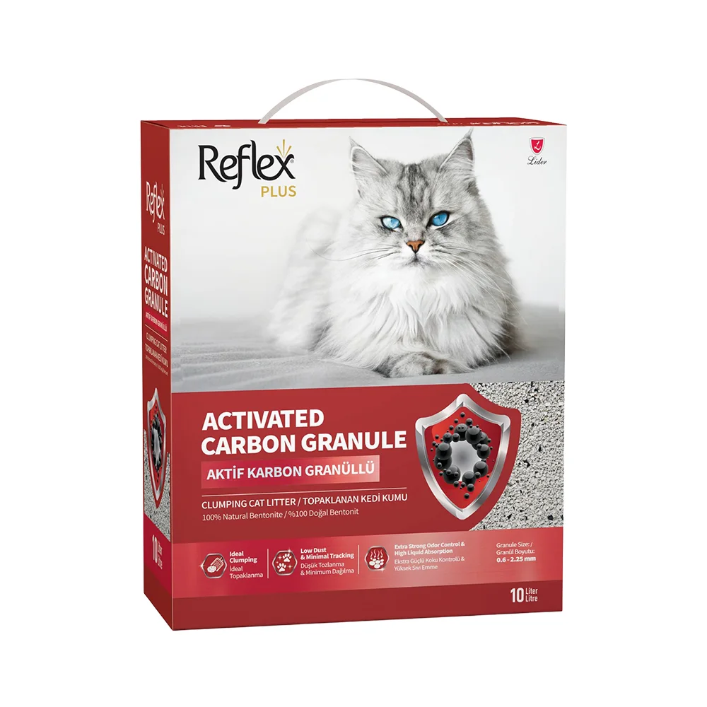 Reflex Plus Aktif Karbonlu Granüllü Topaklanan Kedi Kumu (10 L)
