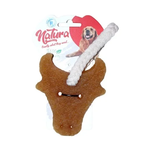 Natura Doğal Kauçuk Boğa Köpek Çiğneme Oyuncağı (18 cm)