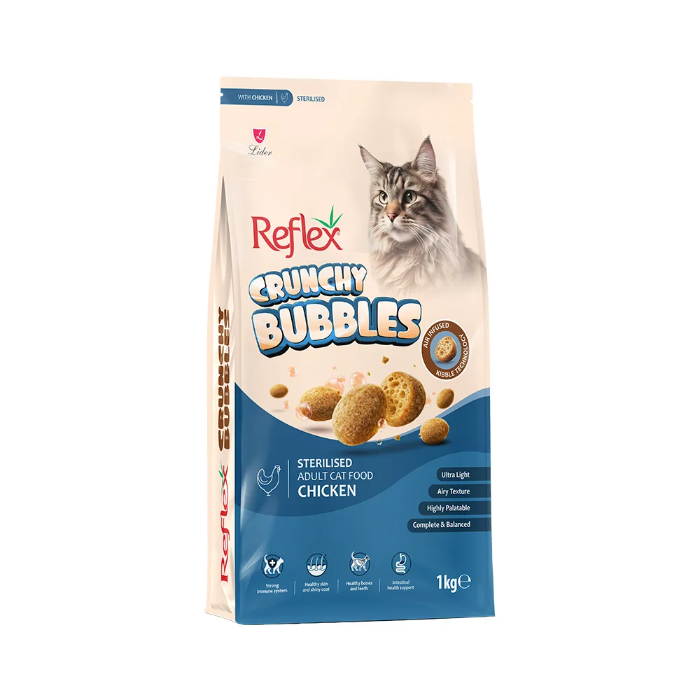 Reflex Crunchy Bubbles Tavuk Etli Kısırlaştırılmış Yetişkin Kedi Maması (1 kg)