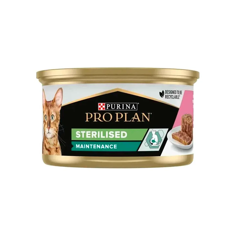 Purina Proplan Ton Balıklı ve Somonlu Kısırlaştırılmış Kedi Konserve Maması (85 g)