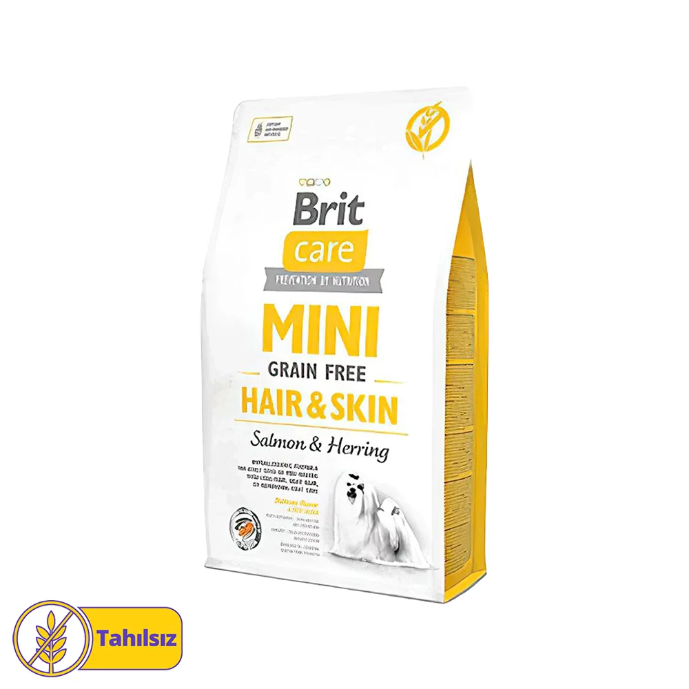 Brit Care Mini Saç ve Cilt Bakımı Tahılsız ve Somonlu Yetişkin Köpek Maması (2 kg)