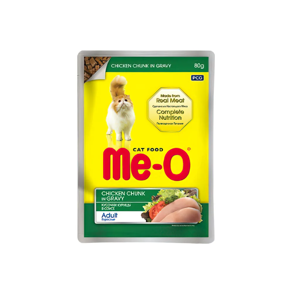 Me-O Gravy Tavuk Etli Yetişkin Kedi Konserve Maması (80 g)
