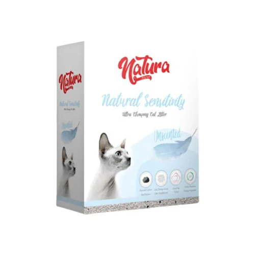 Natura Pet Sensitivity Kokusuz Bentonit Doğal Kedi Kumu (2 x 10 Adet)