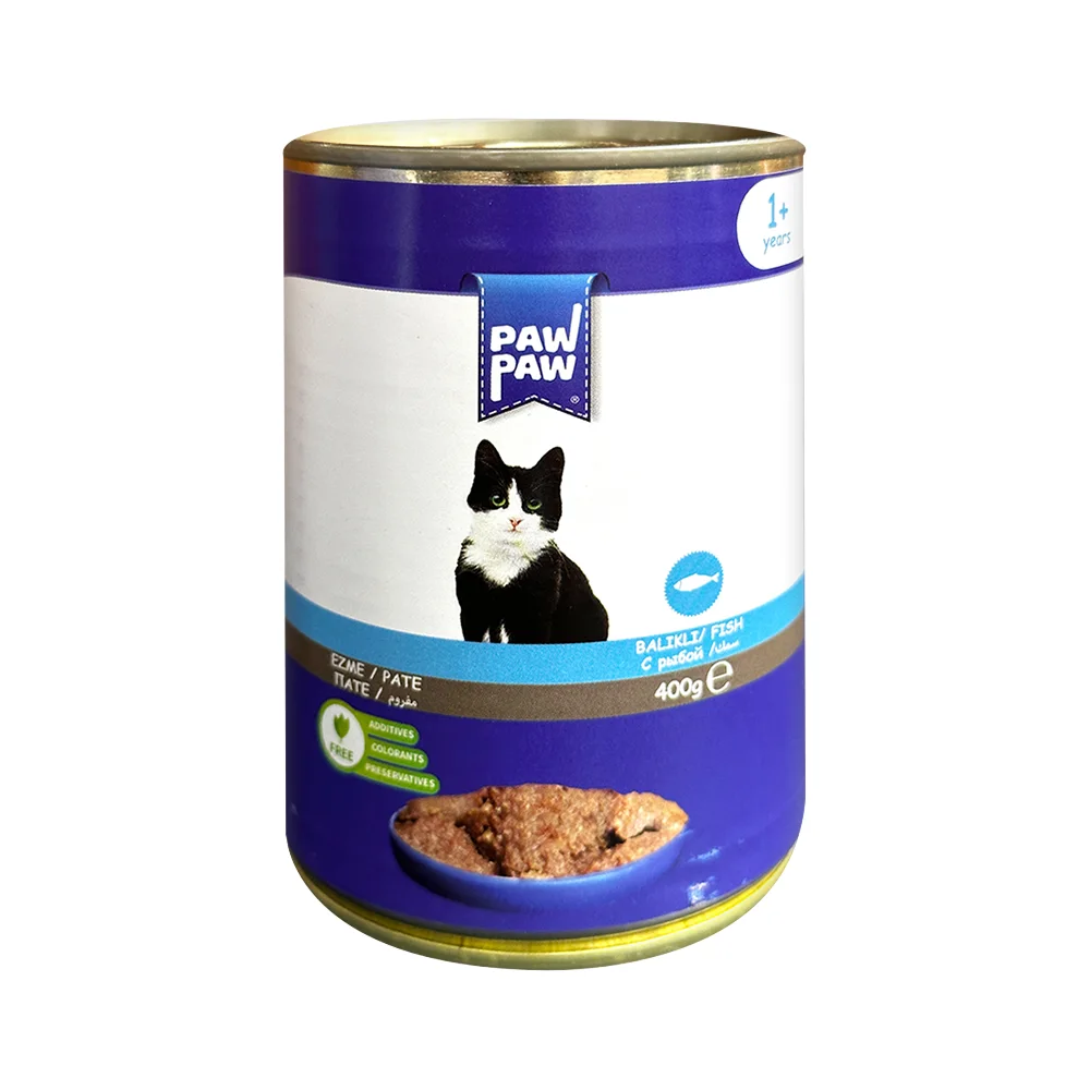 Paw Paw Pate Püre Balık Etli Yetişkin Kedi Konservesi (400 g)