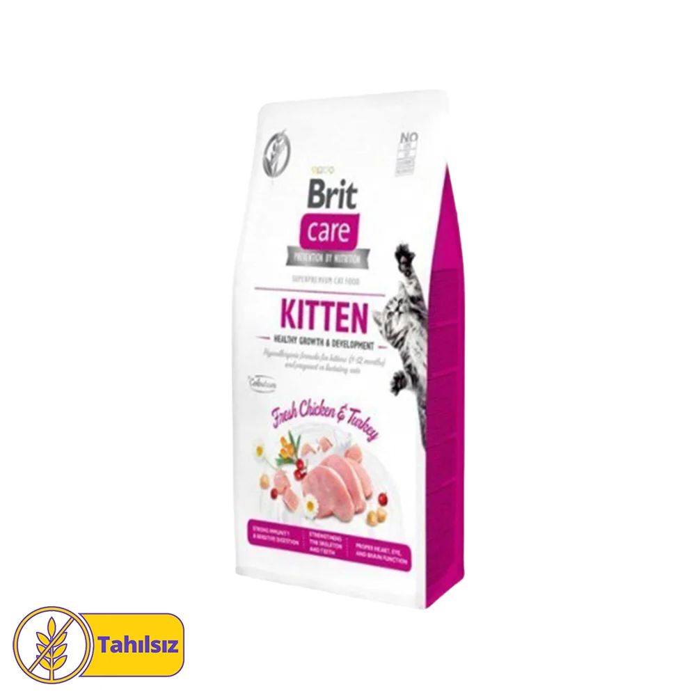 Brit Care Hipoalerjenik Tahılsız Tavuk Etli Yavru Kedi Maması (400 g)