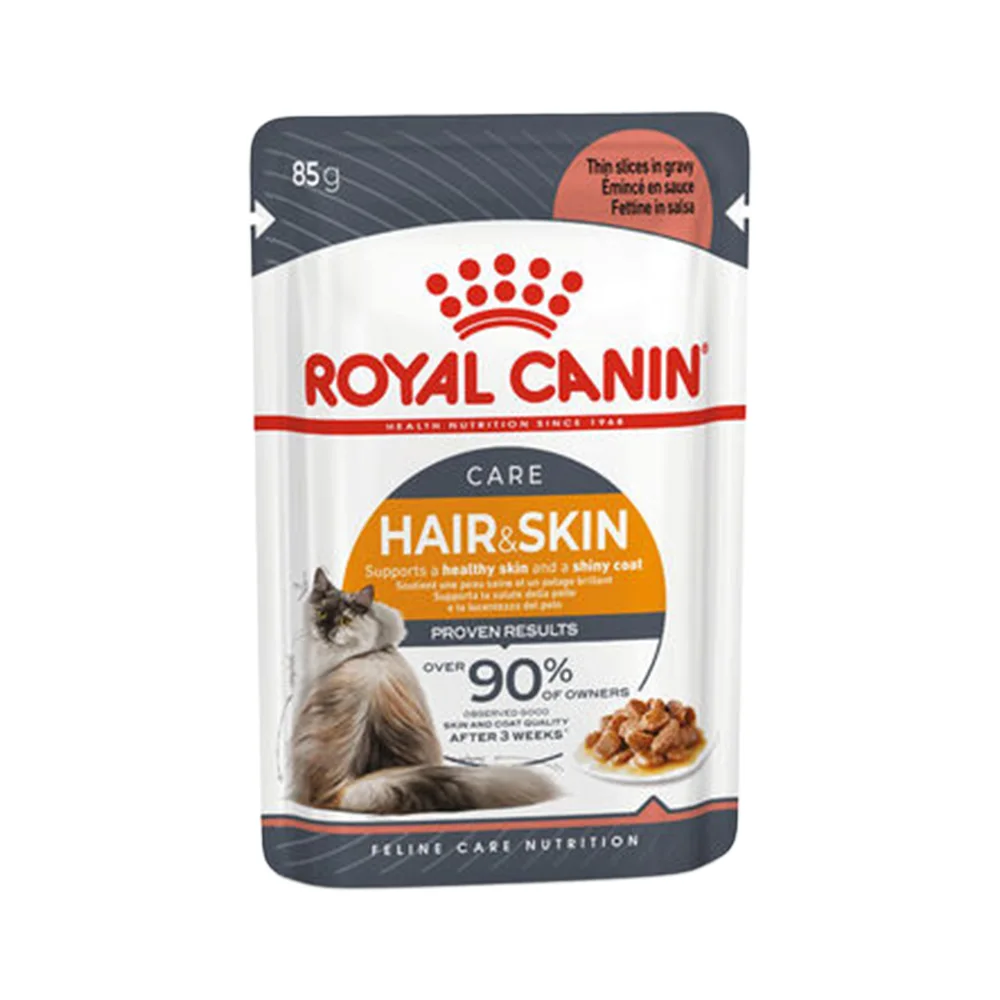 Royal Canin Hair Skin Gravy Kedi Pouch Yaş Mama (85 g)