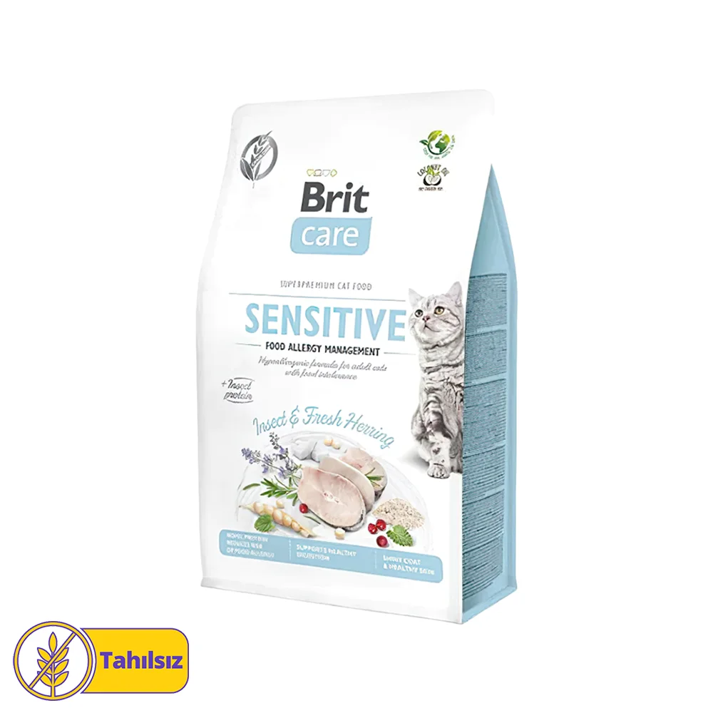 Brit Care Sensitive Hipoalerjenik Böcek Proteinli Tahılsız Yetişkin Kedi Maması (2 kg)