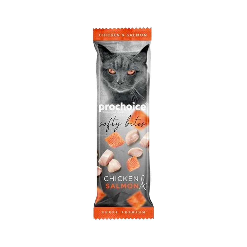 Prochoice Softy Bites Tavuk Etli ve Somonlu Kedi Ödül Maması (10 g)