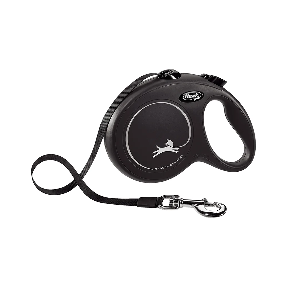 Flexi Black Design Large Mavi Şerit Otomatik Gezdirme Tasması (5 m)