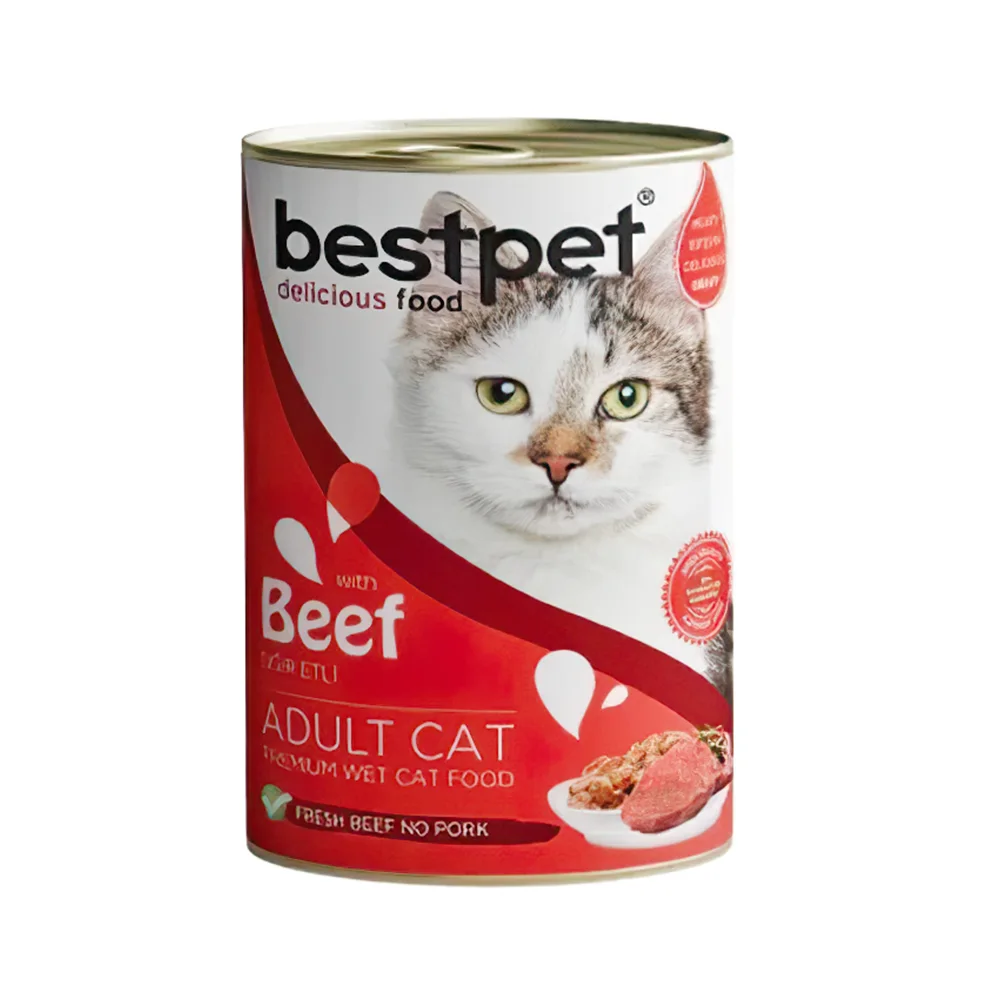 Bestpet Sığır Etli Yetişkin Kedi Konserve Maması (400 g)