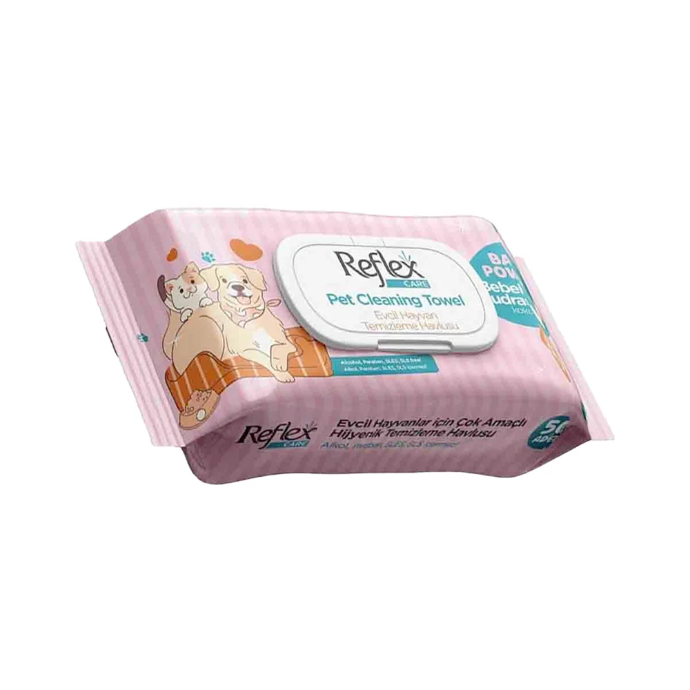 Reflex Care Evcil Hayvan Temizleme Mendili (50 Yaprak)