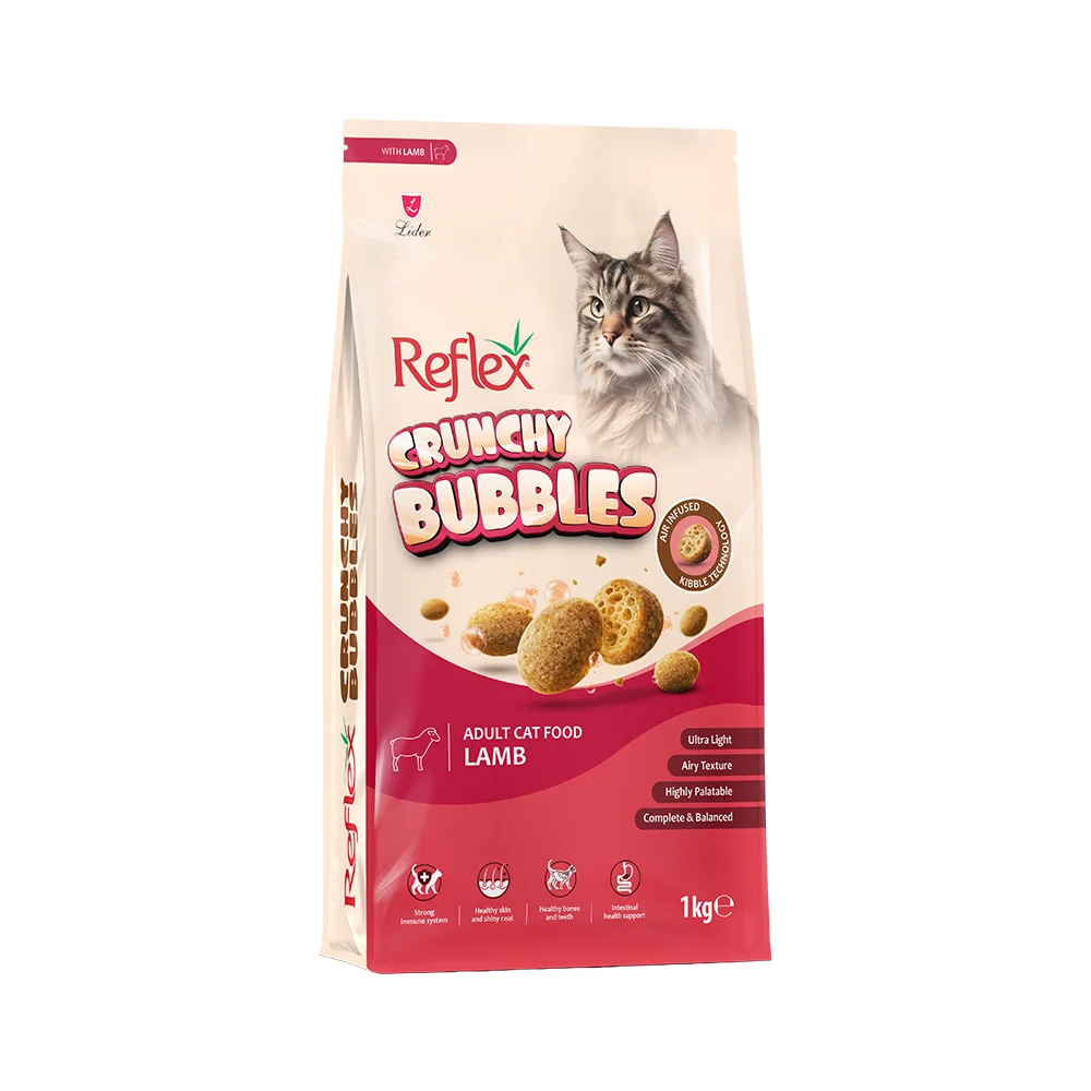 Reflex Crunchy Bubbles Kuzu Etli Yetişkin Kedi Maması (1 kg)