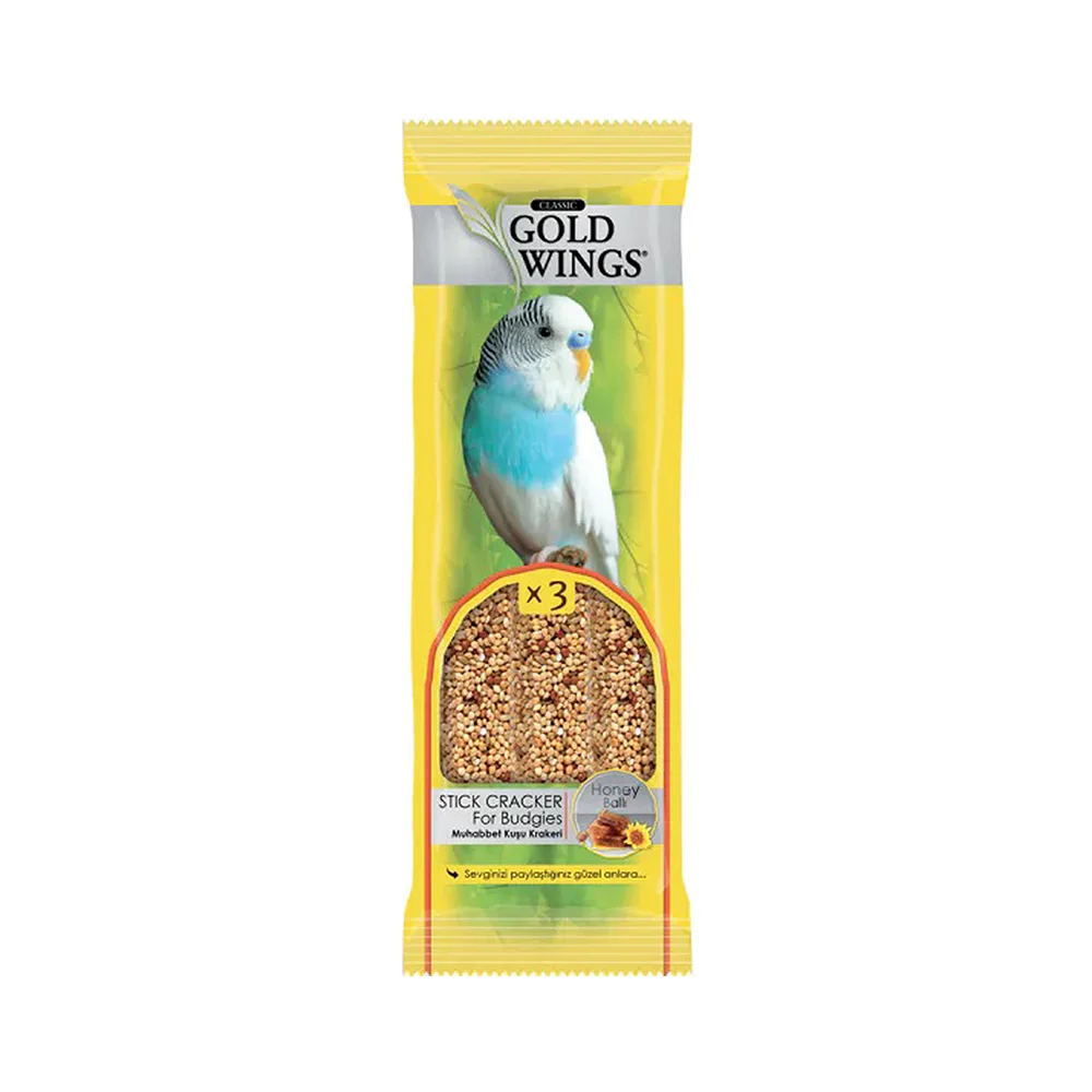 Gold Wings Ballı Muhabbet Kuşu Krakeri (3'lü)