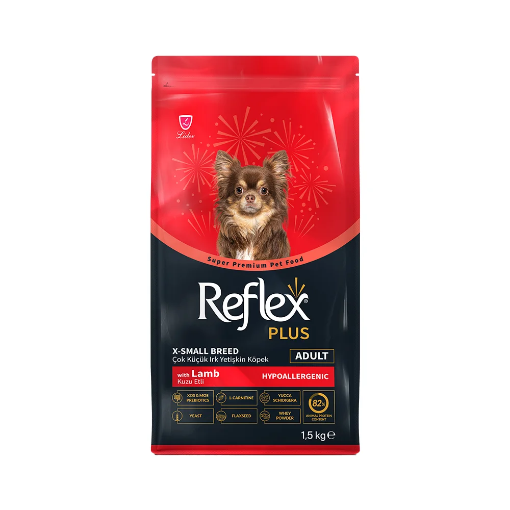 Reflex Plus Kuzu Etli Çok Küçük Irk Yetişkin Köpek Maması (1,5 kg)