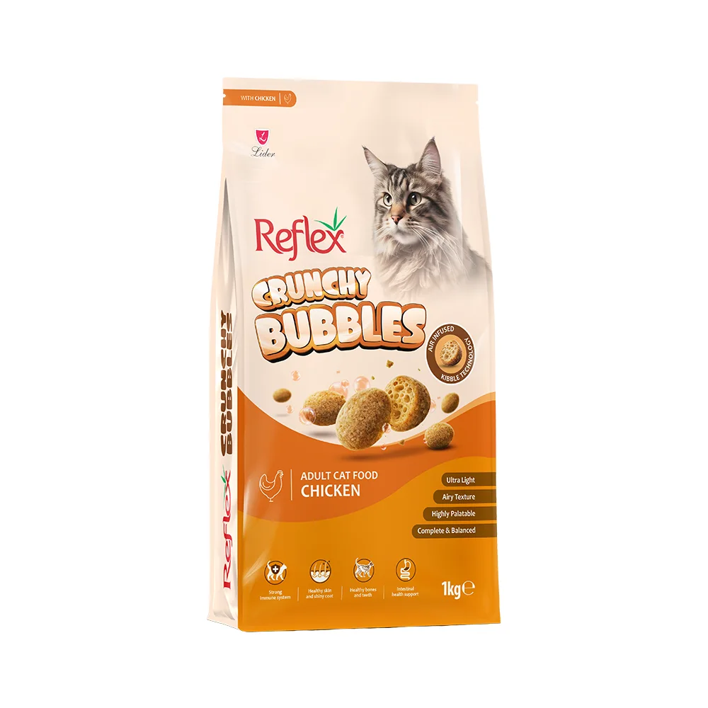 Reflex Crunchy Bubbles Tavuk Etli Yetişkin Kedi Maması (1 kg)