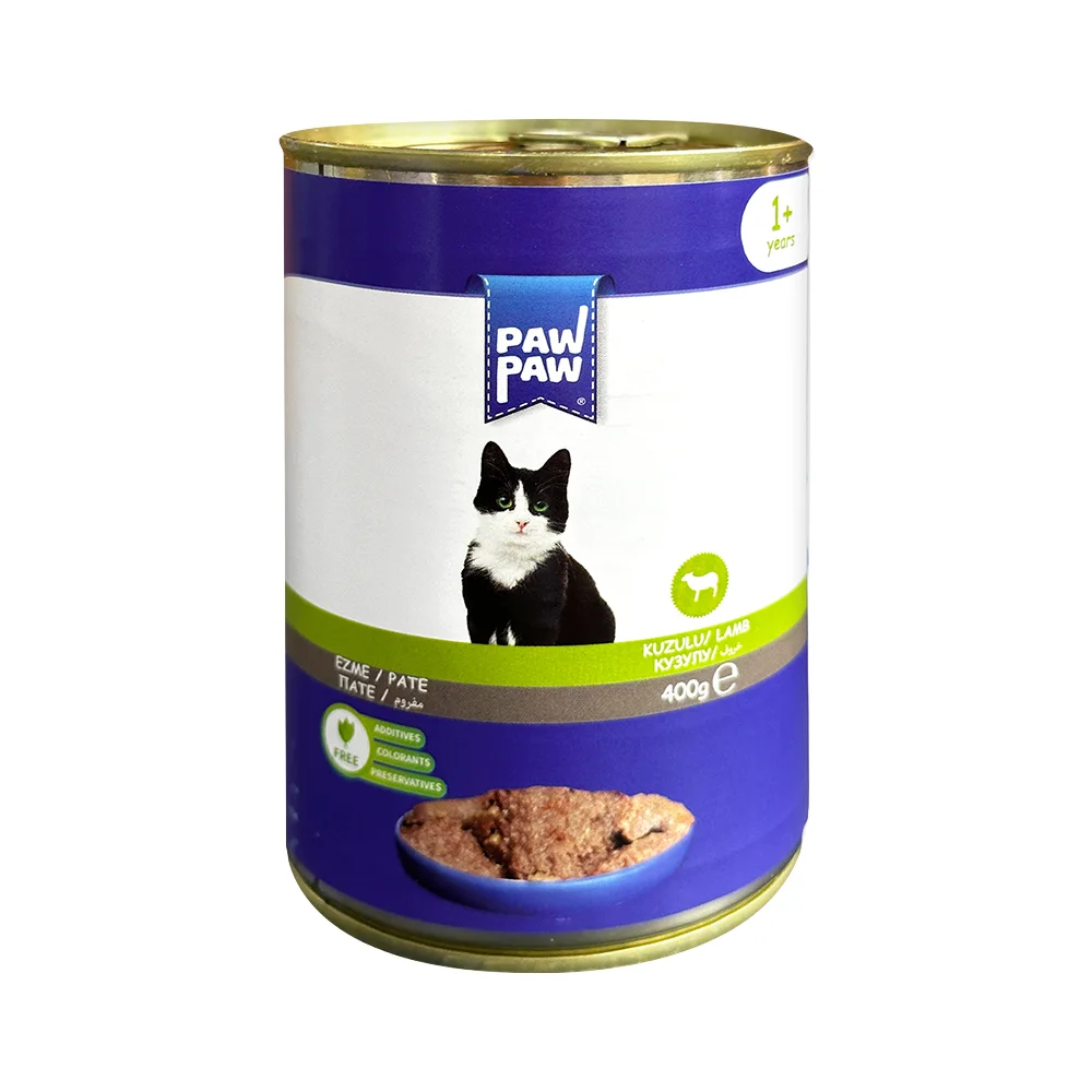 Paw Paw Pate Püre Kuzu Etli Yetişkin Kedi Konservesi (400 g)