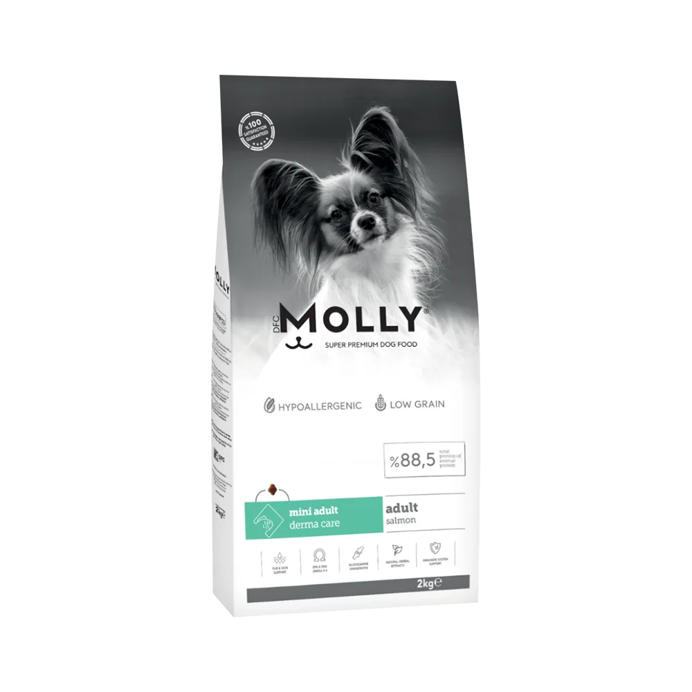 Molly Derma Care Somon Etli Küçük Irk Yetişkin Köpek Maması (2 kg)