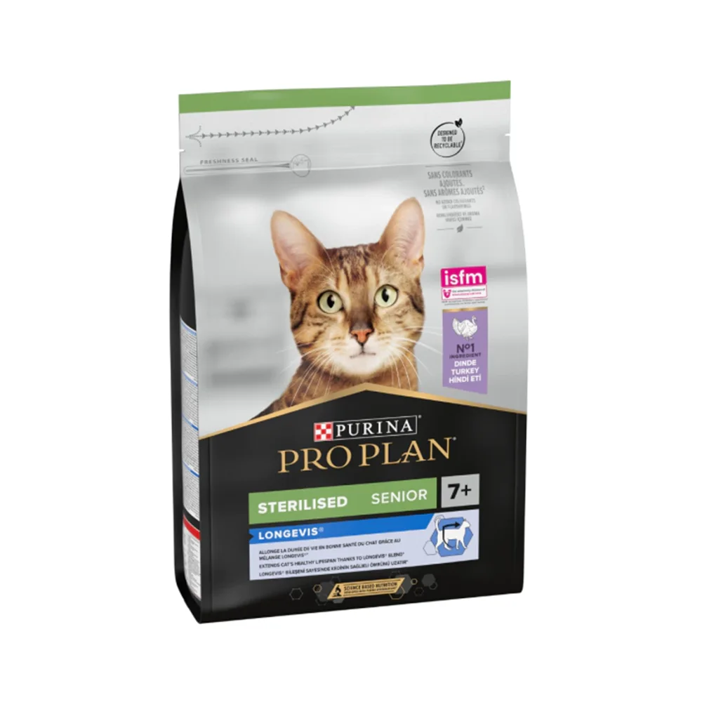 Purina Pro Plan Hindi Etli Kısırlaştırılmış Yaşlı Kedi Maması (3 kg)