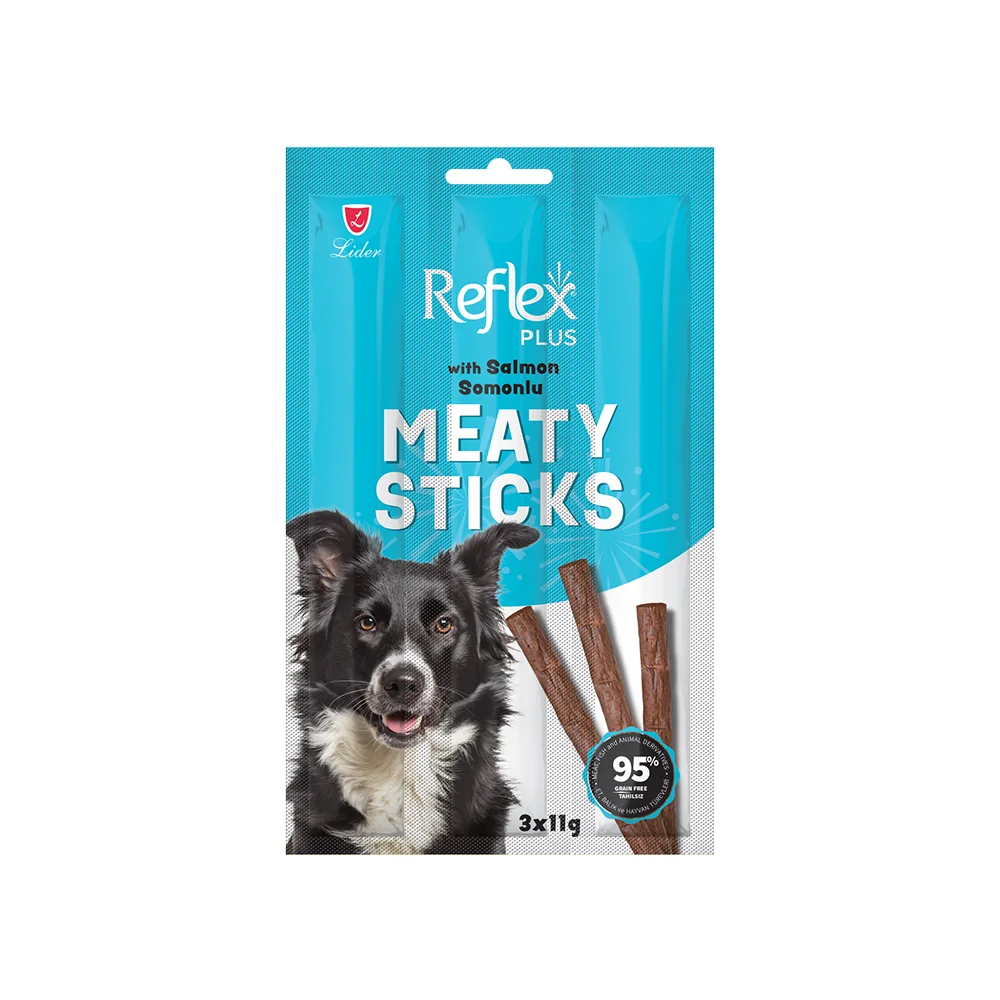 Reflex Plus Meaty Sticks Somonlu Yetişkin Köpek Çubuk Ödül Maması (3 x 11 g)