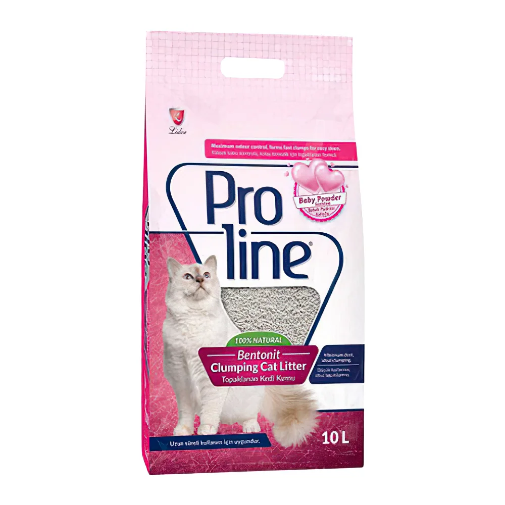 Proline Topaklanan Bebek Pudrası Kokulu İnce Taneli Kedi Kumu (10 L)