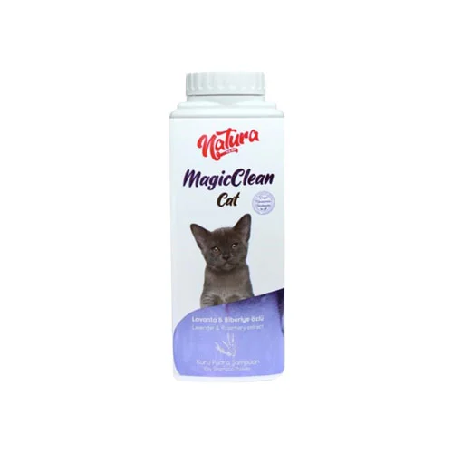 Natura Pet Lavanta ve Biberiye Özlü Kediler İçin Kuru Pudra Şampuan (150 g)