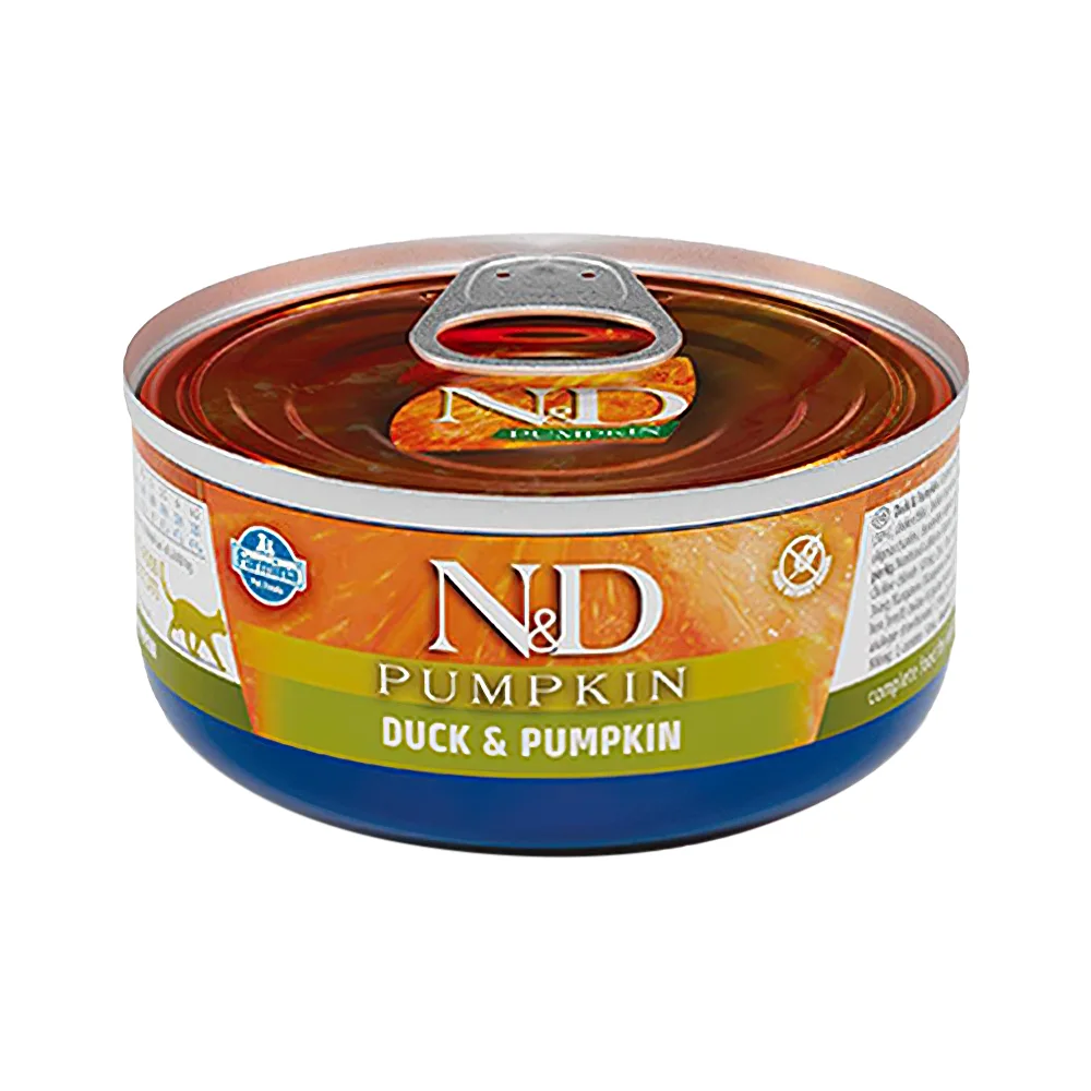 N&D Bal Kabaklı ve Ördek Etli Kedi Konserve Maması (70 g)