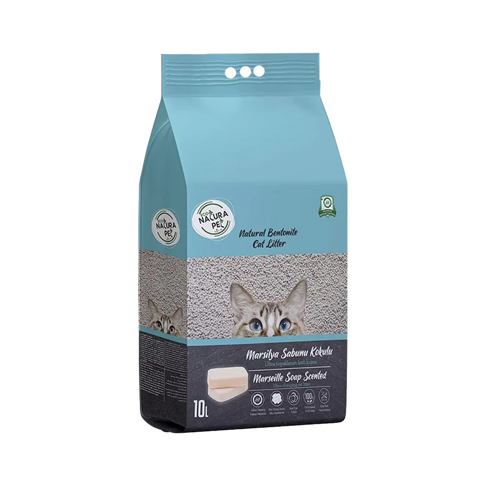 Eco Natura Pet Marsilya Sabunu Kokulu Kalın Taneli Kedi Kumu (10 L)