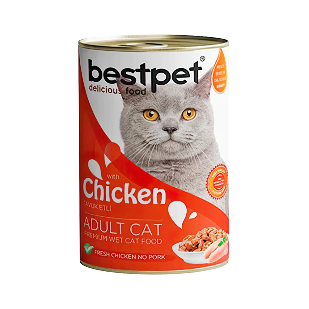 Bestpet Tavuk Etli Yetişkin Kedi Konserve Maması (400 g)