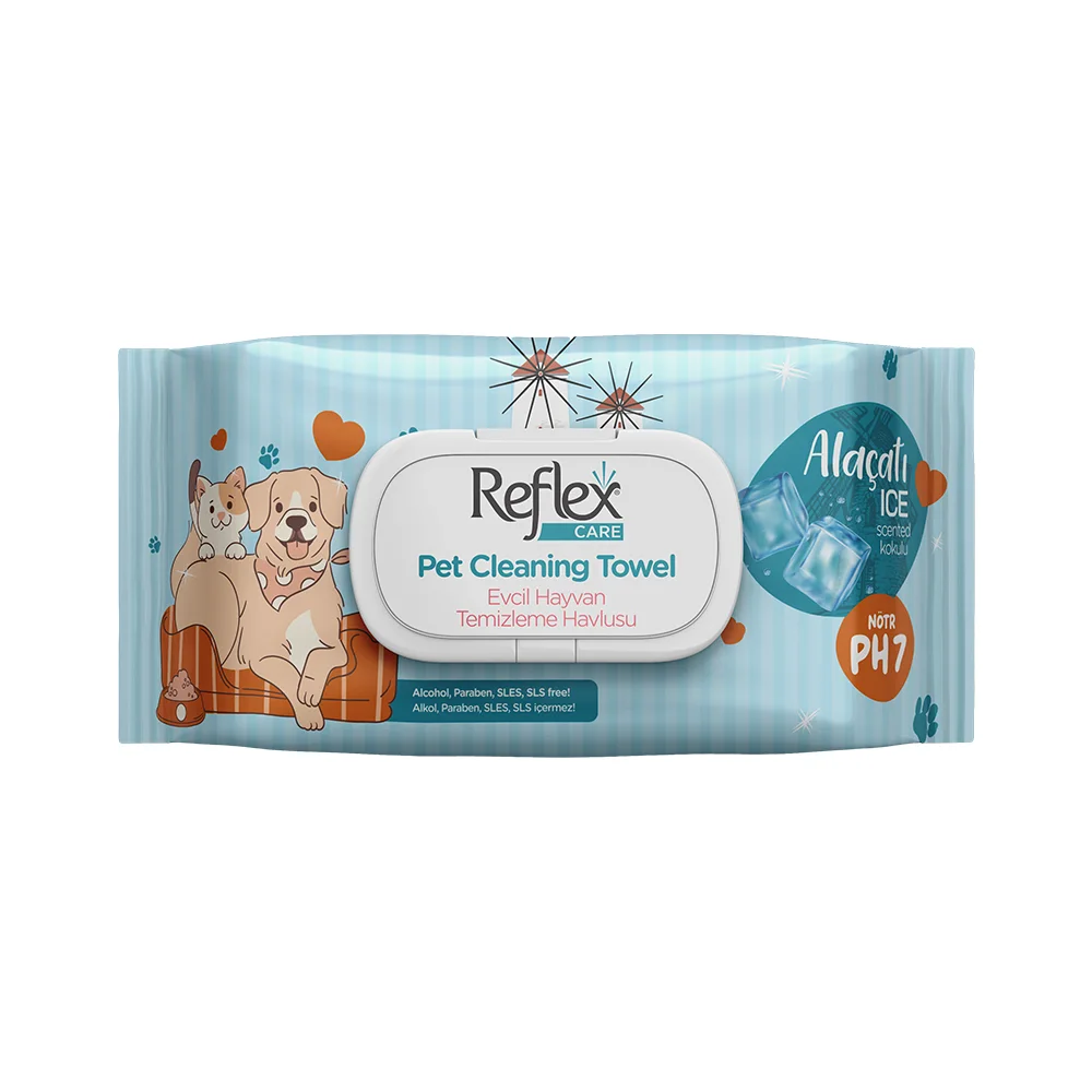 Reflex Care Kokulu Evcil Hayvan Temizleme Havlusu (50'li)