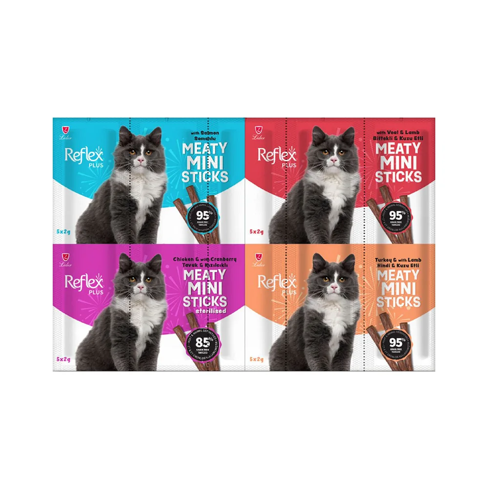 Reflex Etli Karışık Kedi Ödül Maması Seti (20 x 2 g)