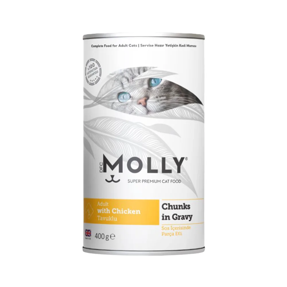 Molly Tavuk Etli Yetişkin Kedi Konserve Maması (400 g)