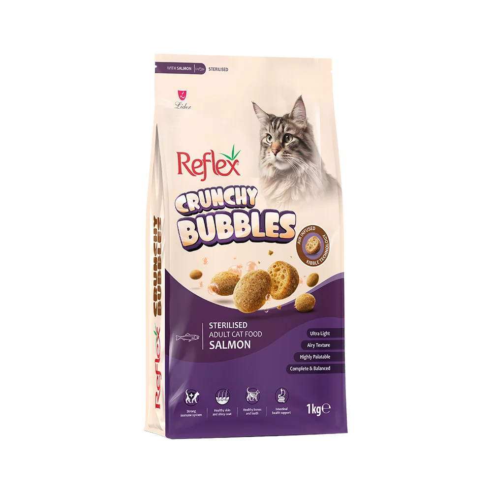 Reflex Crunchy Bubbles Somonlu Kısırlaştırılmış Yetişkin Kedi Maması (1 kg)
