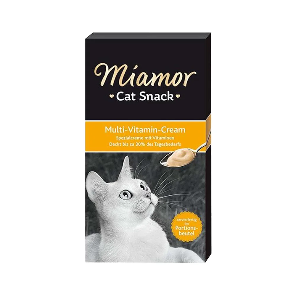 Miamor Cream Multivitamin Tamamlayıcı Ek Besin Kedi Ödülü (6 x 15 g)