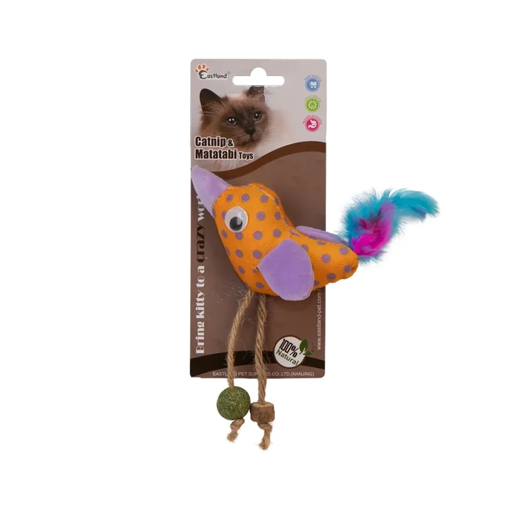 Eastland Matatabi ve Catnipli Peluş Kuş Kedi Oyuncağı (12 cm)