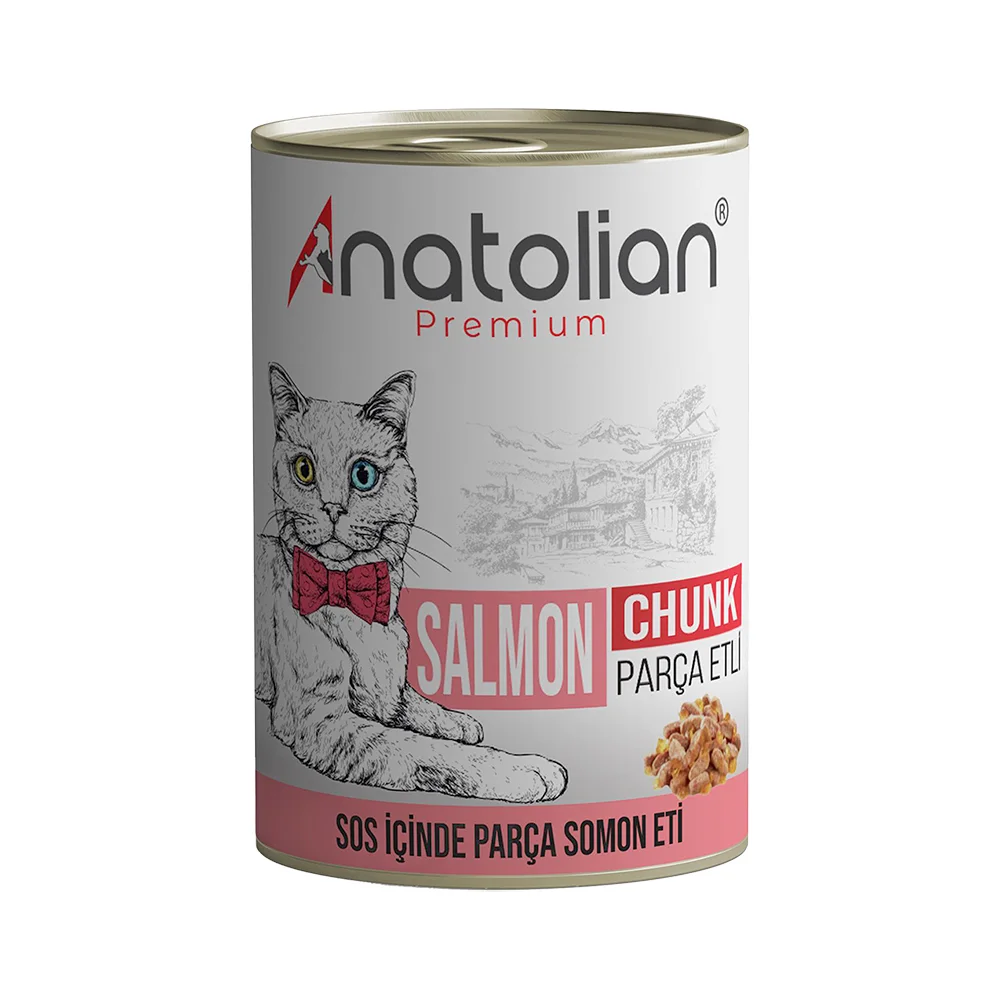 Anatolian Premium Somon Etli Yetişkin Kedi Konservesi (400 g)