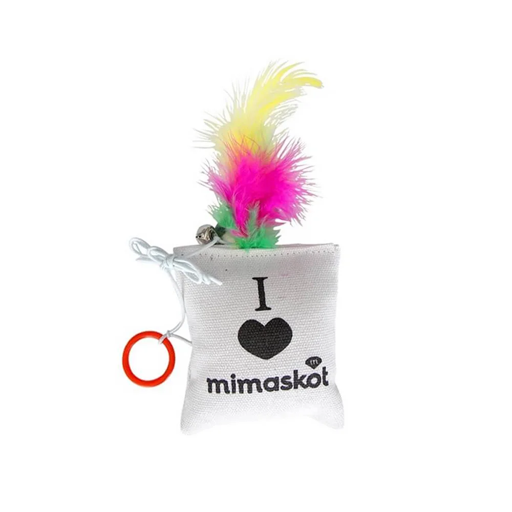 Eastland Tüylü Zilli Peluş Yastık Kedi Oyuncağı (8 x 9 cm)