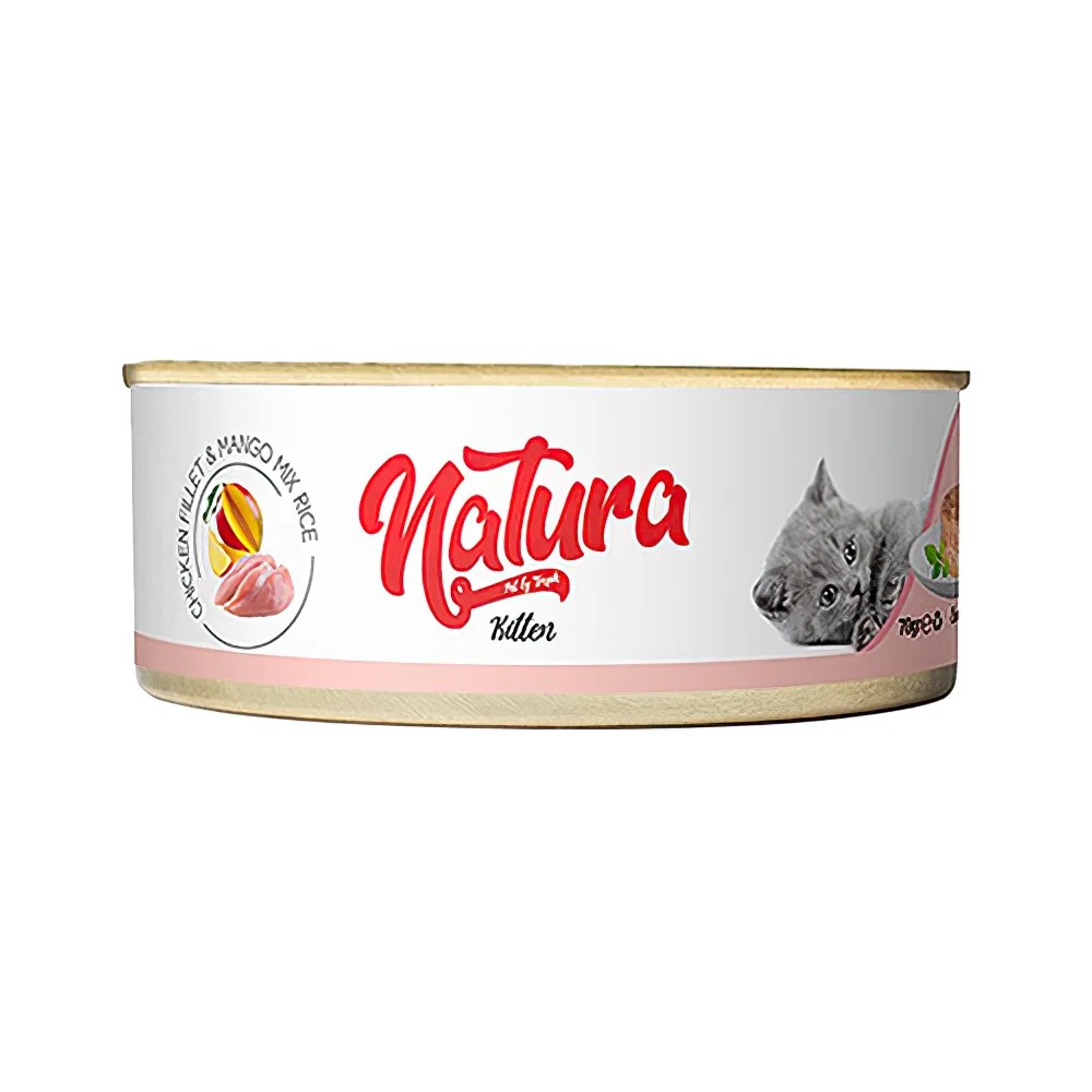 Natura Tavuk Etli ve Mangolu Yavru Kedi Konserve Maması (70 g)