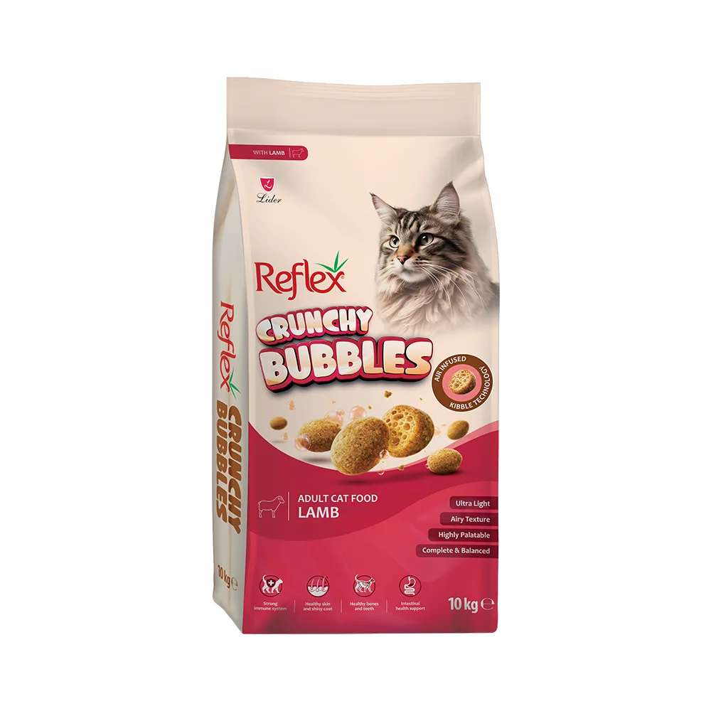 Reflex Crunchy Bubbles Kuzu Etli Yetişkin Kedi Maması (10 kg)