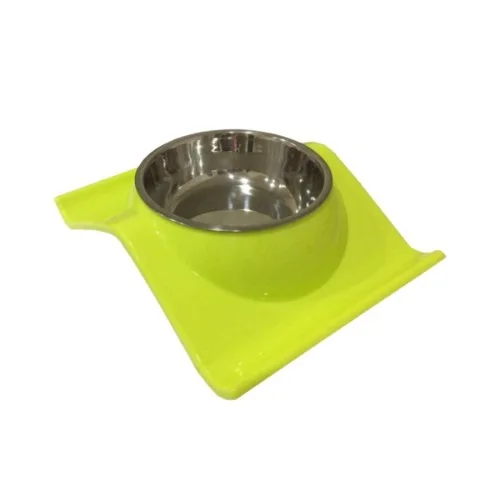Nunbell Çelik Tekli Yeşil Mama Kabı