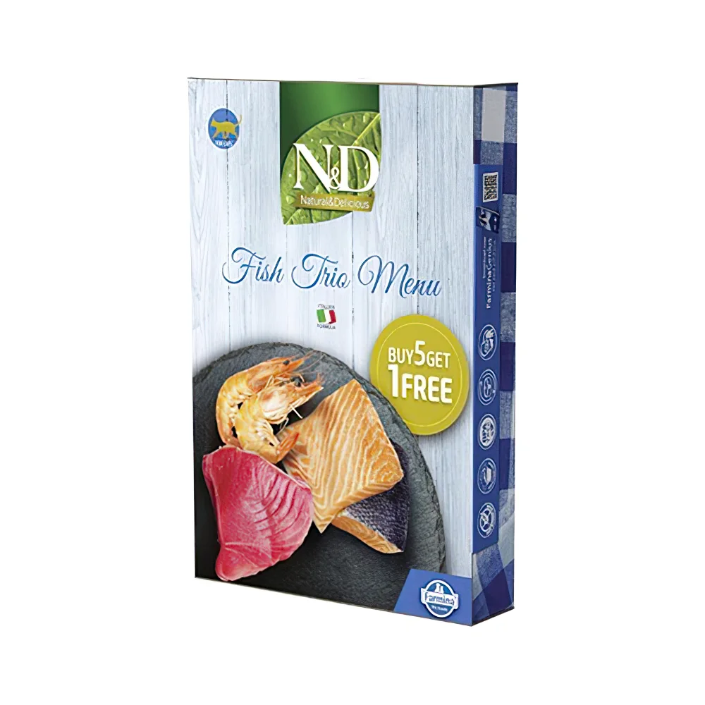 N&D Fish Trio Menu Balıklı Yetişkin Kedi Konserve Maması (6 x 70 g)