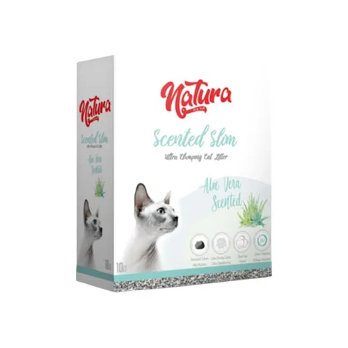 Natura Pet Scented Slim Aloe Vera Kokulu İnce Taneli Kedi Kumu (2 x 10 L)