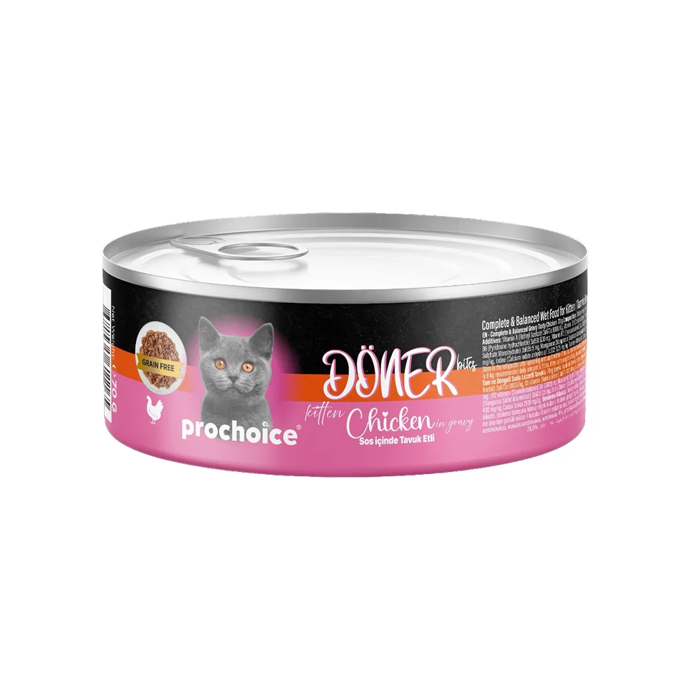 Prochoice Döner Bites Sos İçinde Tavuklu Yavru Kedi Maması (70 g)