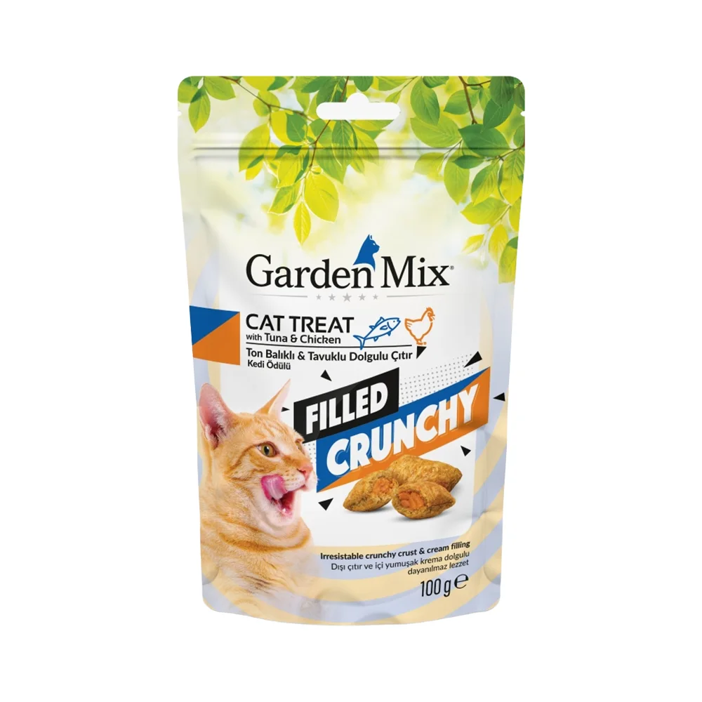 Gardenmix Ton Balıklı ve Tavuk Etli İçi Dolgulu Kedi Ödülü (100 g)