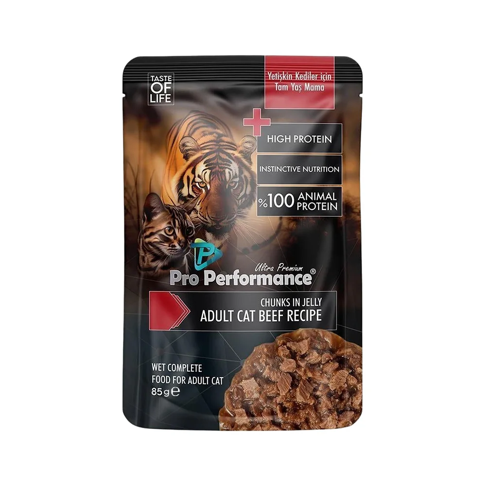 Pro Performance Sığır Etli Yetişkin Kedi Pouch Yaş Mama (85 g)