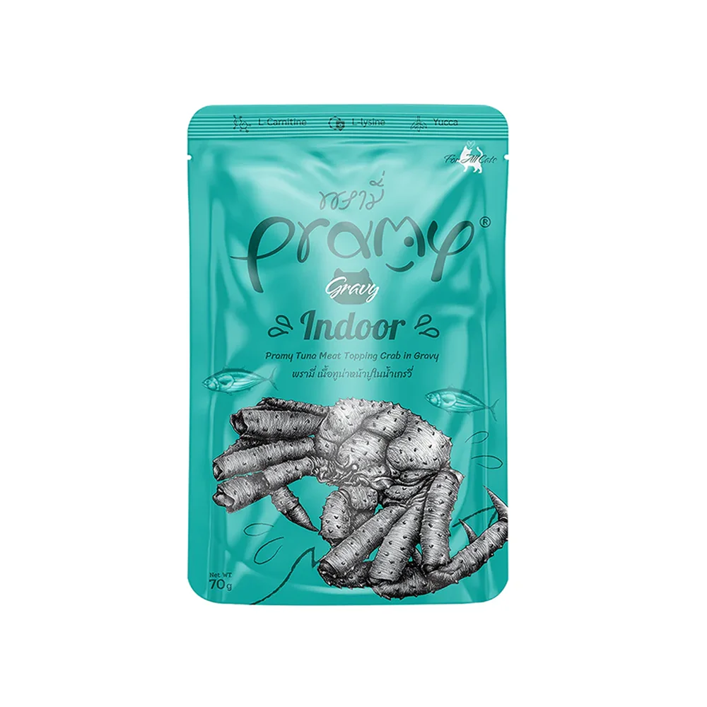 Pramy Sos İçinde Ton Balıklı ve Yengeç Çubuklu Kedi Maması (70 g)