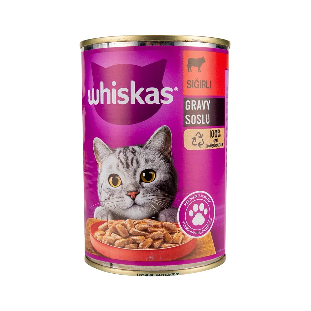 Whiskas Sığır Etli Kedi Konserve Maması (400 g)